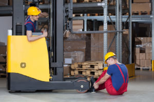 Premises Liability at Work guy in forklift