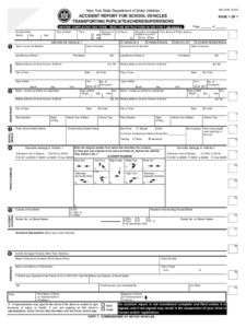 New York State Vehicle Accident Report Form