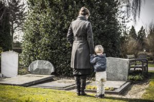 Wrongful Death Lawyer New York family at grave