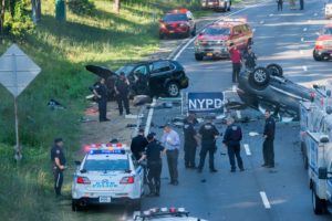 Nueva York Accidente de coche en la calle